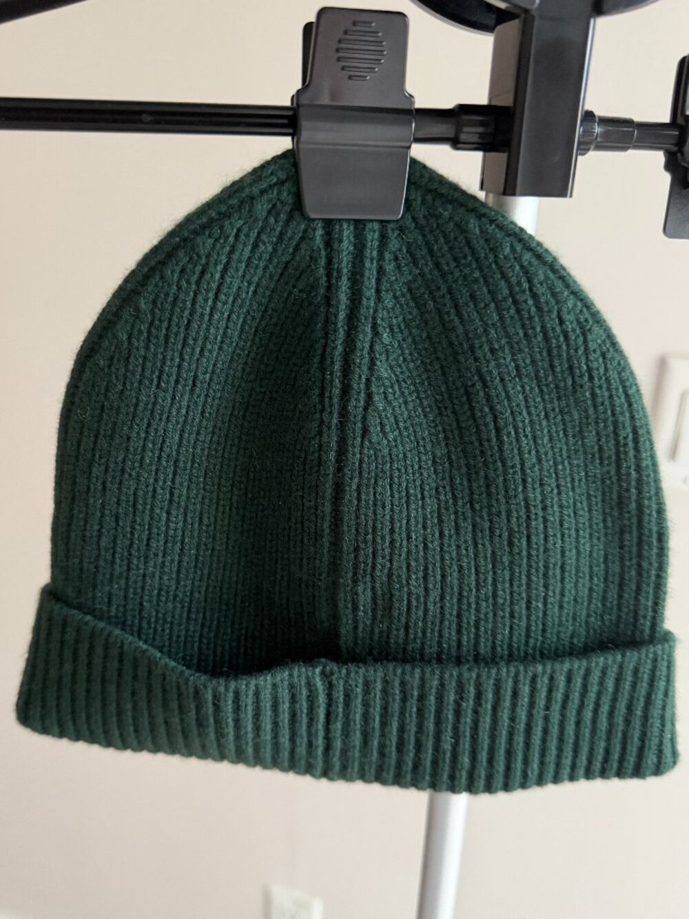 100% Cashmere Forest Green Beanie